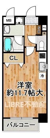 ATIRL(ワンルーム/5階)の間取り写真