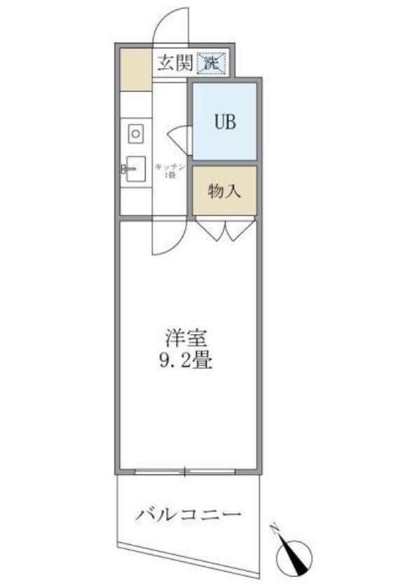 イナバビル(1K/4階)の間取り写真