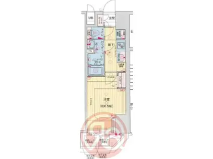 プレサンス福島吉野ミナージ(1K/14階)の間取り写真