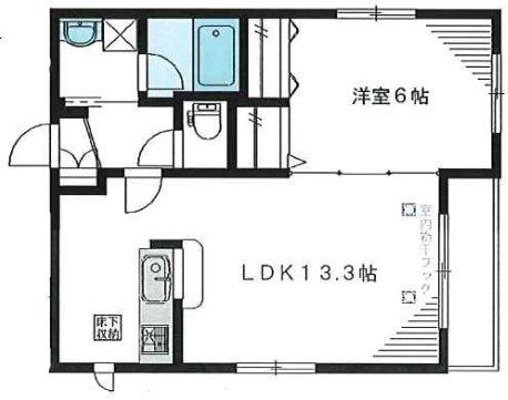 モンテベルデ(1LDK/1階)の間取り写真