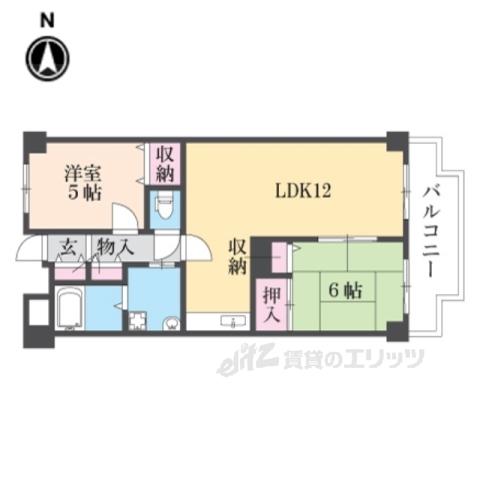 友井グレイス(2LDK/7階)の間取り写真