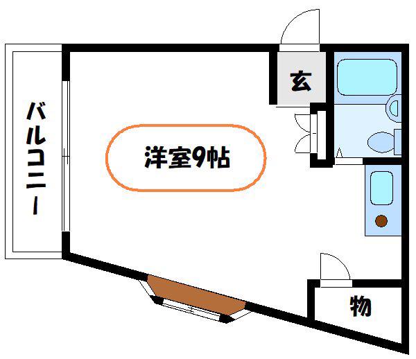 フレンズハイツ(ワンルーム/1階)の間取り写真
