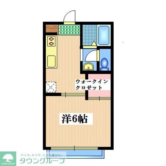 グリーンパレス小林(1K/2階)の間取り写真