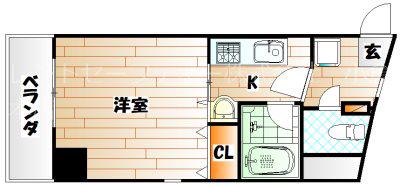 馬借タカヤコーポレーション(1K/5階)の間取り写真