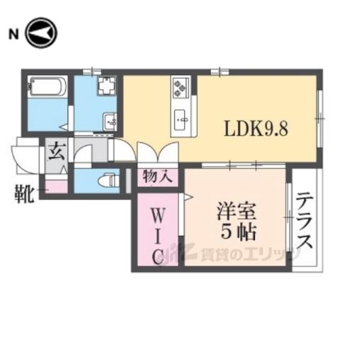 ELPIDA(1LDK/1階)の間取り写真
