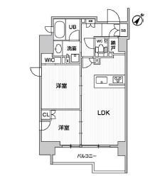 ディームス大井町(2LDK/5階)の間取り写真