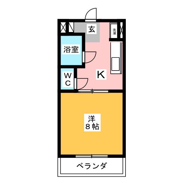 ムーブル(1DK/1階)の間取り写真
