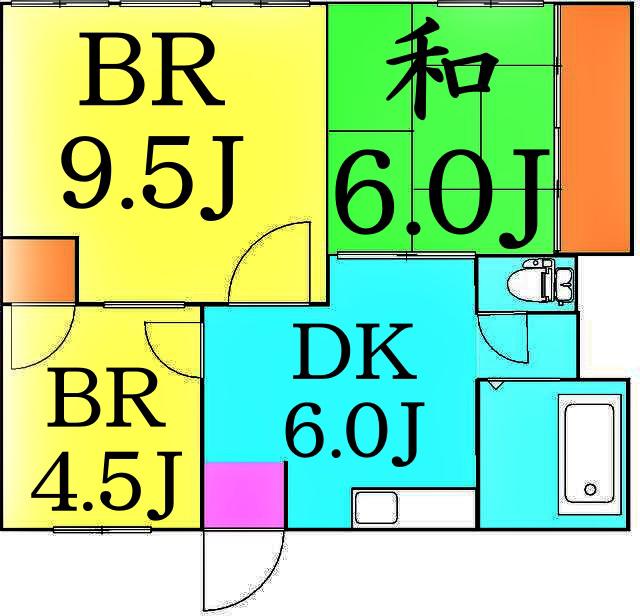 ファミリアマンション(3DK/6階)の間取り写真