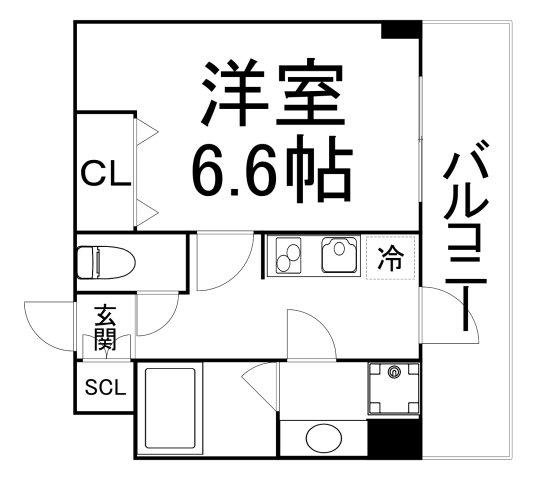 フェリシダ野江(1K/3階)の間取り写真