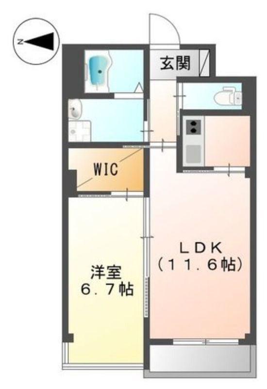 シュエット メゾン(1LDK/1階)の間取り写真