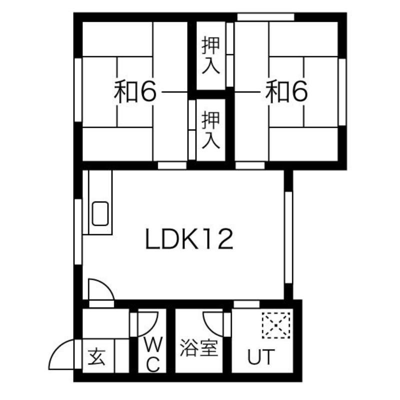 シティハウス(2LDK/2階)の間取り写真