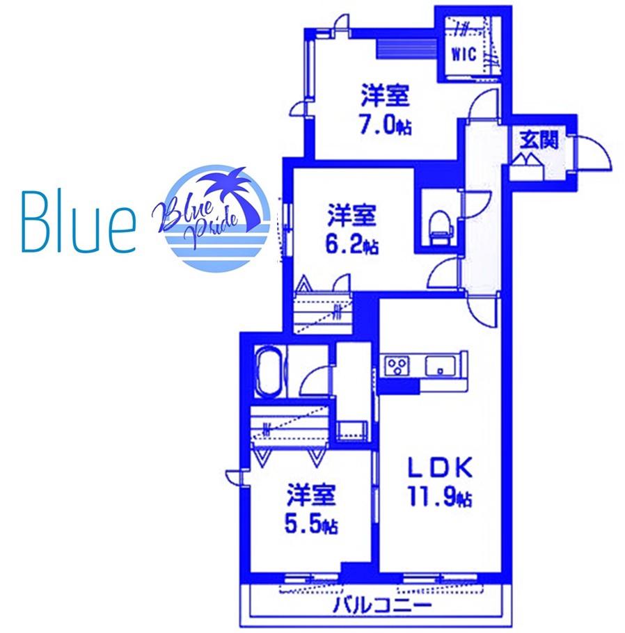 エムリエート(3LDK/1階)の間取り写真