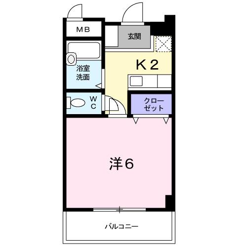 コートピレリ北松戸(1K/3階)の間取り写真