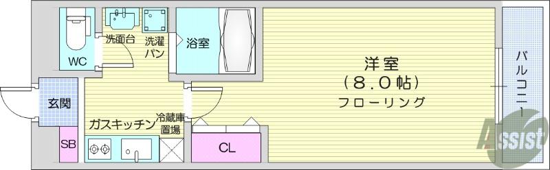 フェイバリットマンション弐番館(1K/2階)の間取り写真