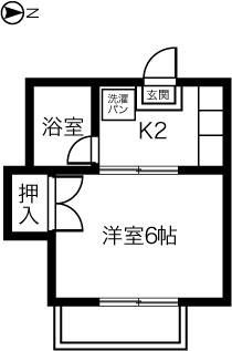 FOLIAR Y(1K/1階)の間取り写真