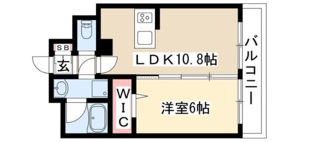 ル セルクル(1LDK/4階)の間取り写真