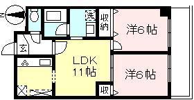 ラークヒルズ(2LDK/5階)の間取り写真
