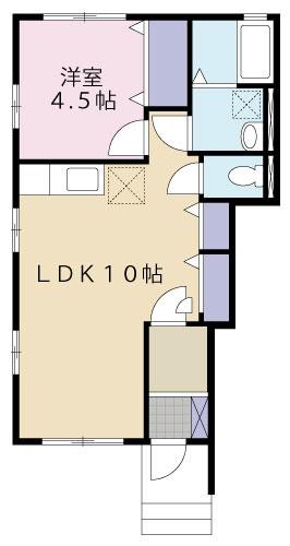 アネックスA(1LDK/1階)の間取り写真