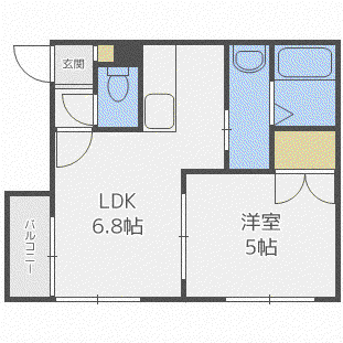 ヴィア・ラティア(1LDK/3階)の間取り写真