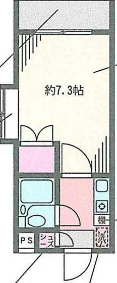 ジュネパレス相模原07(1K/3階)の間取り写真