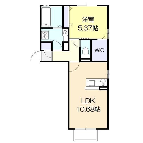 ボヌール吉村(1LDK/1階)の間取り写真