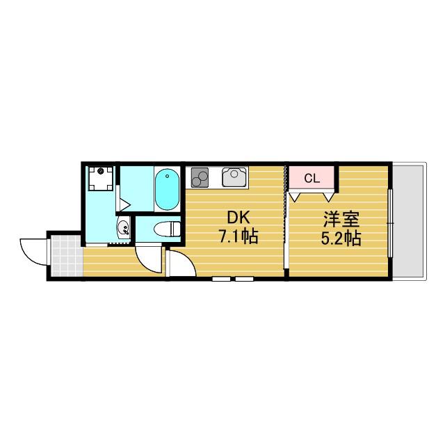 フジパレス瑞光3番館(1DK/1階)の間取り写真