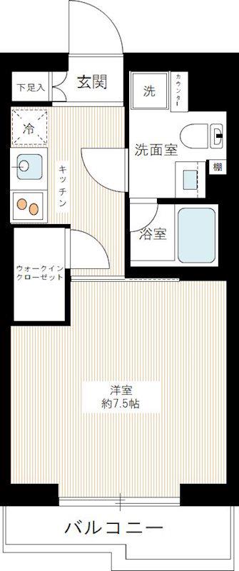 AZEST新江古田(1K/4階)の間取り写真