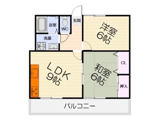 コートロッジパートII(2LDK/2階)の間取り写真