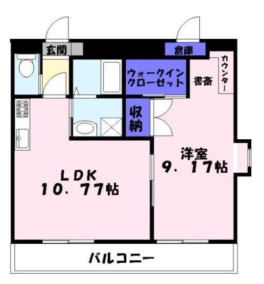 アメニティ水上(1LDK/3階)の間取り写真