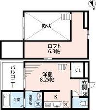ロワール名古屋(ワンルーム/2階)の間取り写真