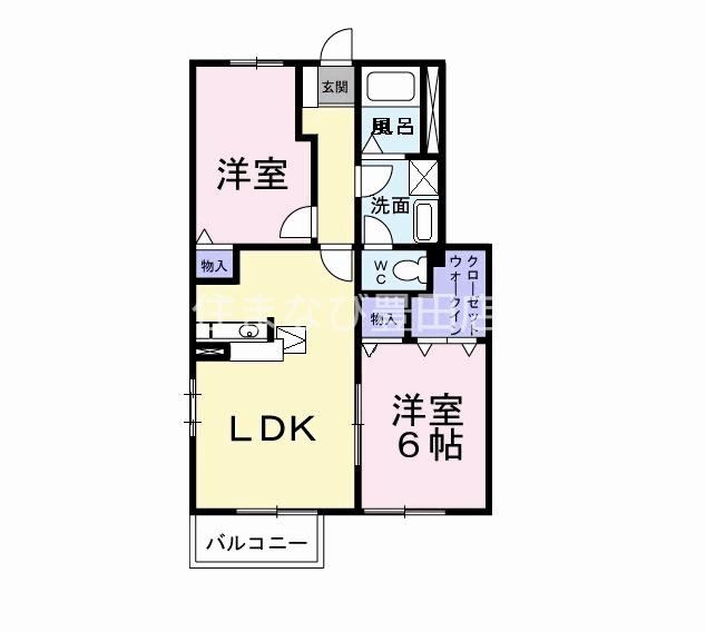 エンドレスハーモニー(2LDK/1階)の間取り写真