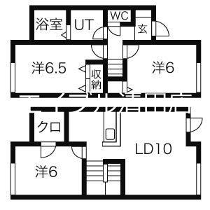 クオリー(3LDK/1階)の間取り写真