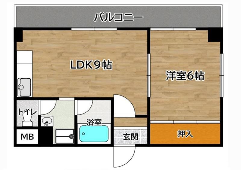 セントポーリア(1LDK/4階)の間取り写真