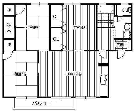 セジュールKAZ(2LDK/1階)の間取り写真
