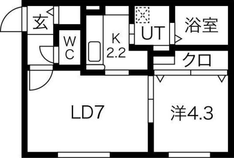 AMINAS T15(1LDK/3階)の間取り写真