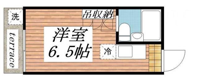 メゾン・ド・カメリヤ(ワンルーム/1階)の間取り写真