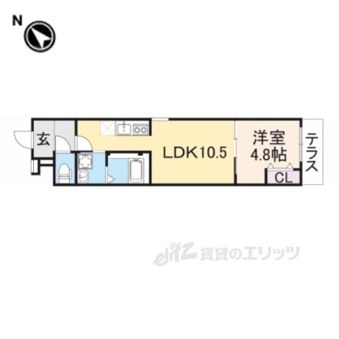 フジパレス森河内東2番館(1DK/1階)の間取り写真