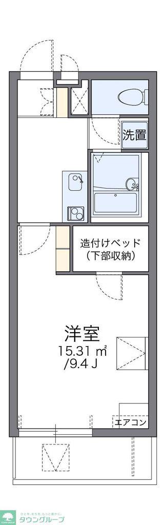レオパレスヨネザワ(1K/1階)の間取り写真