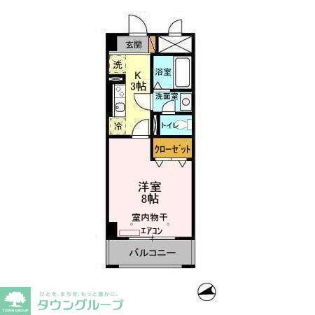 アルカンシェル(1K/7階)の間取り写真