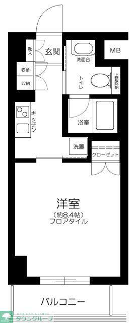 RISING PLACE池袋(1K/3階)の間取り写真
