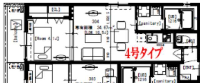 ラウレアコート総持寺II(1LDK/2階)の間取り写真