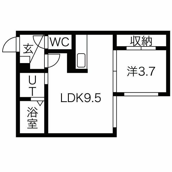 KOTONI GROOVE(1LDK/1階)の間取り写真
