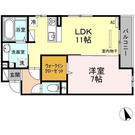 コンフォール コート(1LDK/3階)の間取り写真