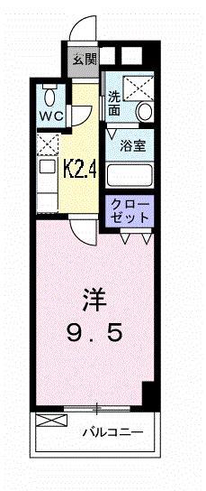 ノーブル・コーケ・横浜(1K/5階)の間取り写真