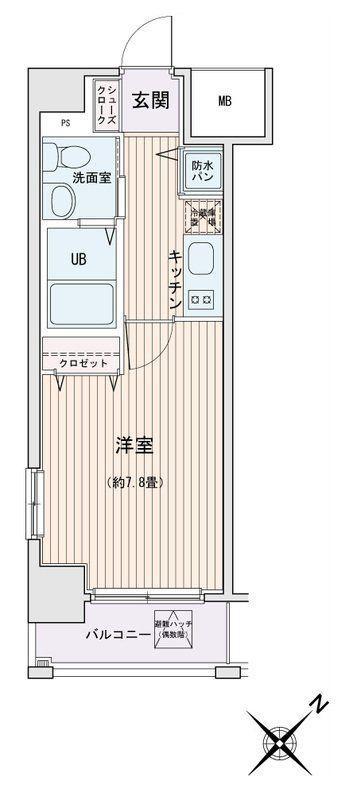 HF門前仲町レジデンス(1K/11階)の間取り写真