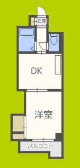 瑞光グランドハイツ北(1DK/5階)の間取り写真