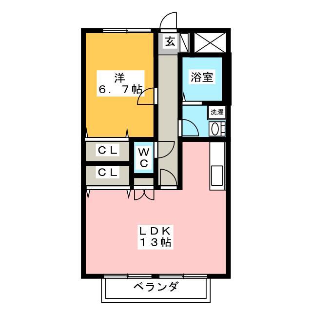 湘南PERFUME(1LDK/2階)の間取り写真
