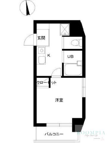 スカイコート高田馬場第5(1K/7階)の間取り写真