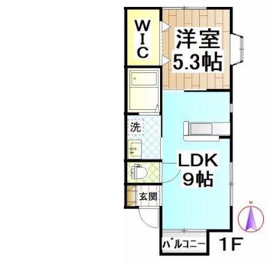 ユミール・マリンII(1LDK/1階)の間取り写真