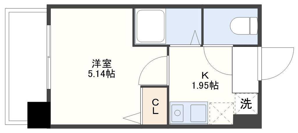 S-FORT長崎興善町(1K/10階)の間取り写真